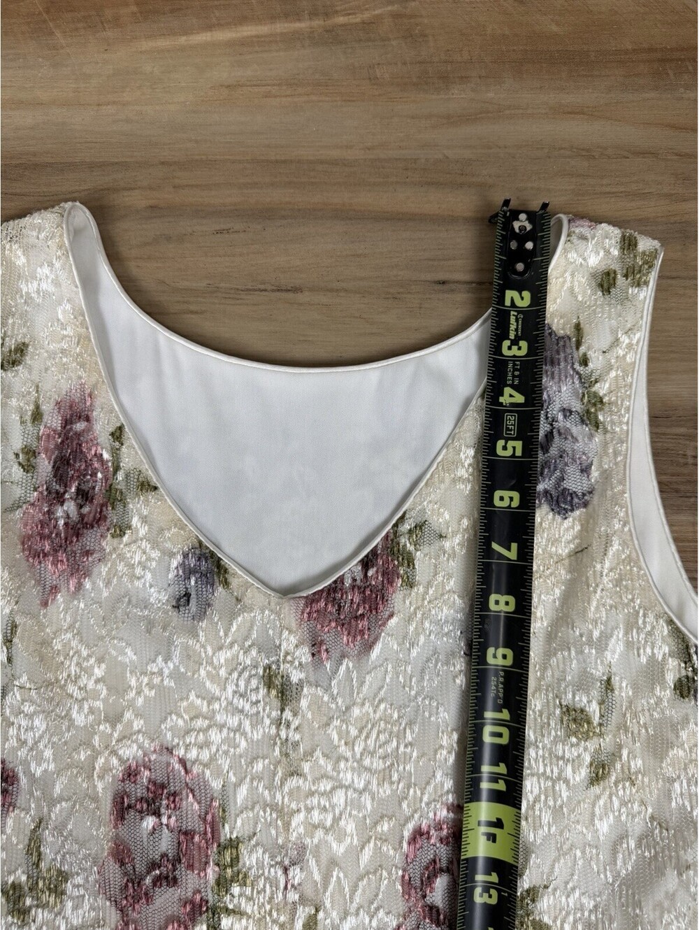 90s Fairycore Maxi Dress w/ Floral Lace Overlay Size 14 Grunge Coquette Romantic - Picture 9 of 9
